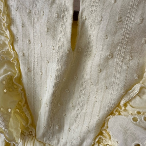Habitual Kids Sunny Yellow Eyelet Ruffle Blouse - Picture 6 of 8